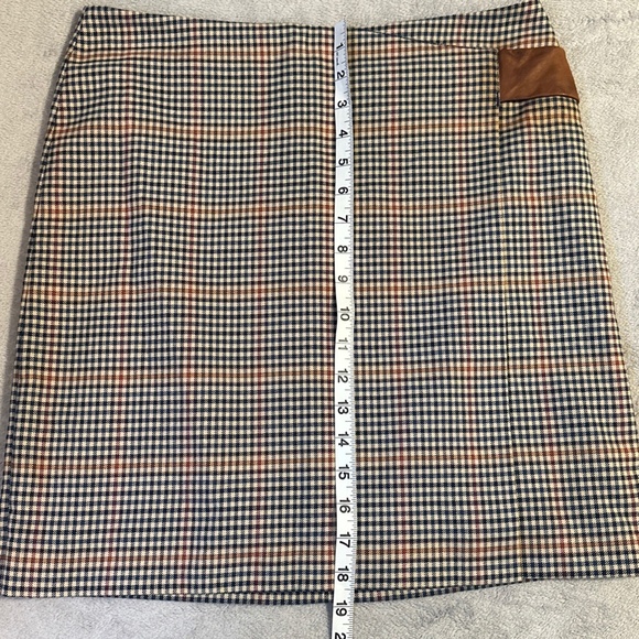 Vintage Esprit Brown Plaid Mini Skirt Size 8 90s Y2K Taylor Gilmore Girls Prep - Picture 7 of 7